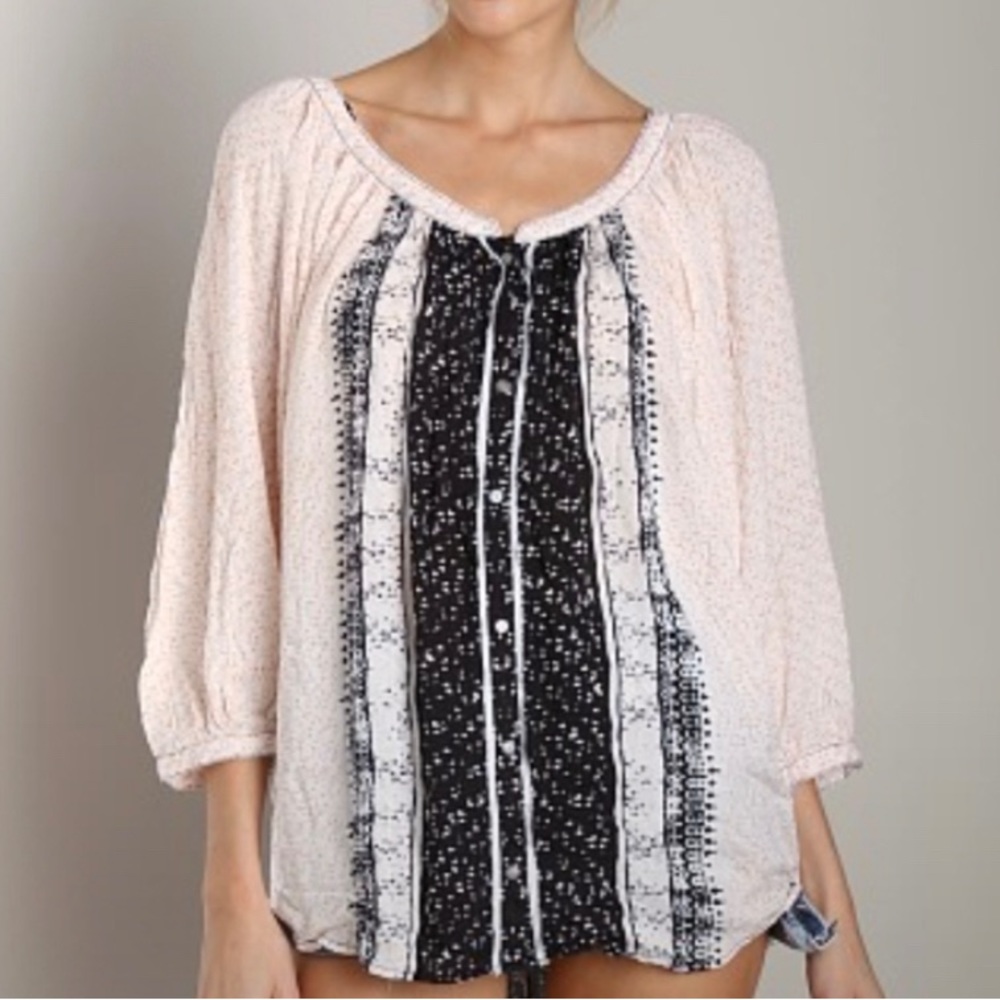 Free People Days of Romance Top Ivory